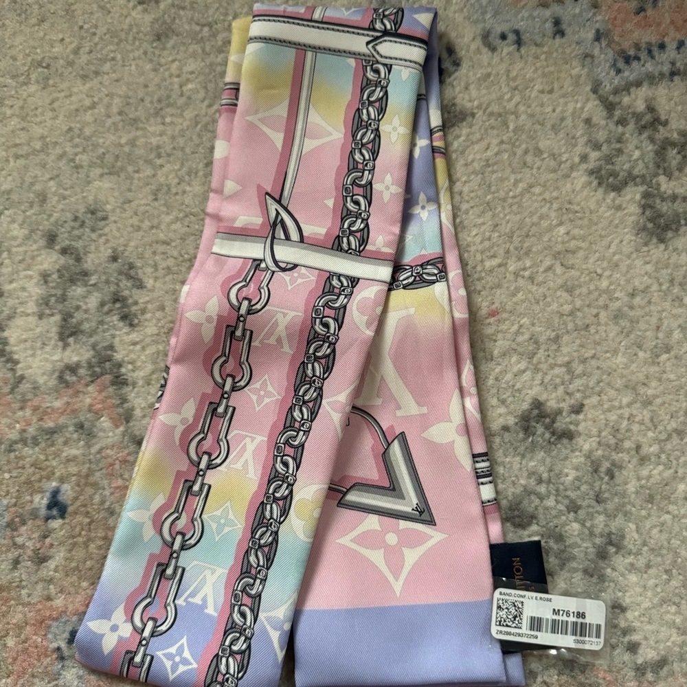 Silk Monogram Escale Confidential Bandeau Pink